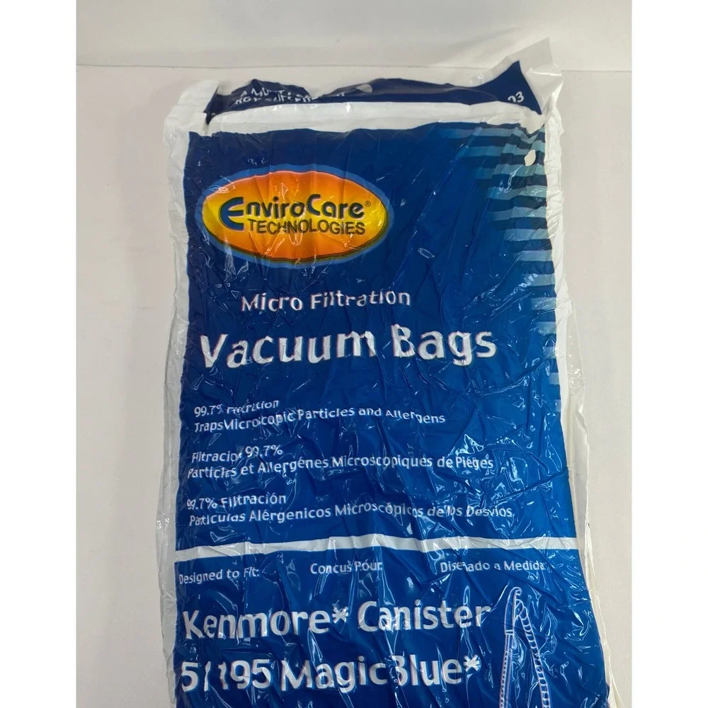 EnviroCare Vacuum Cleaner Dust Bag.8 Bags Total. Type M LG Canister-New/sealed